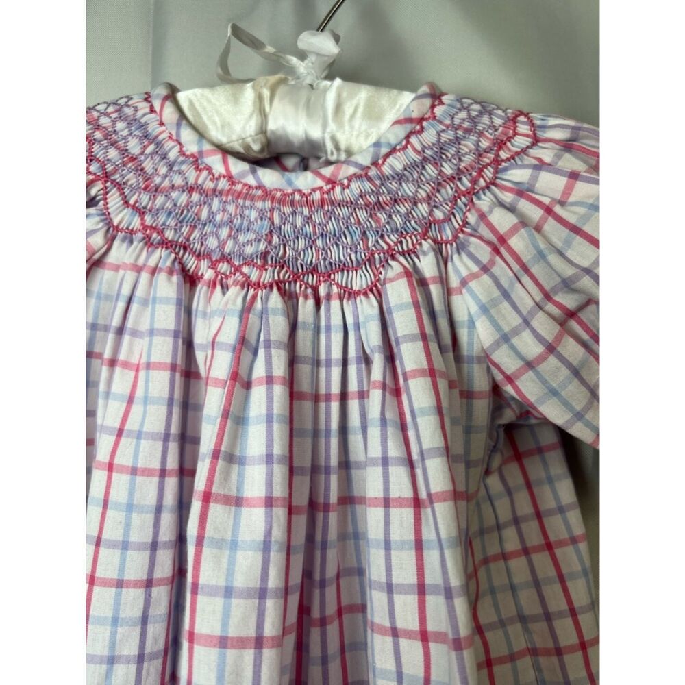 The Beaufort Bonnet Company Bettye Sue smocked windowpane top 3T - Picture 5 of 14